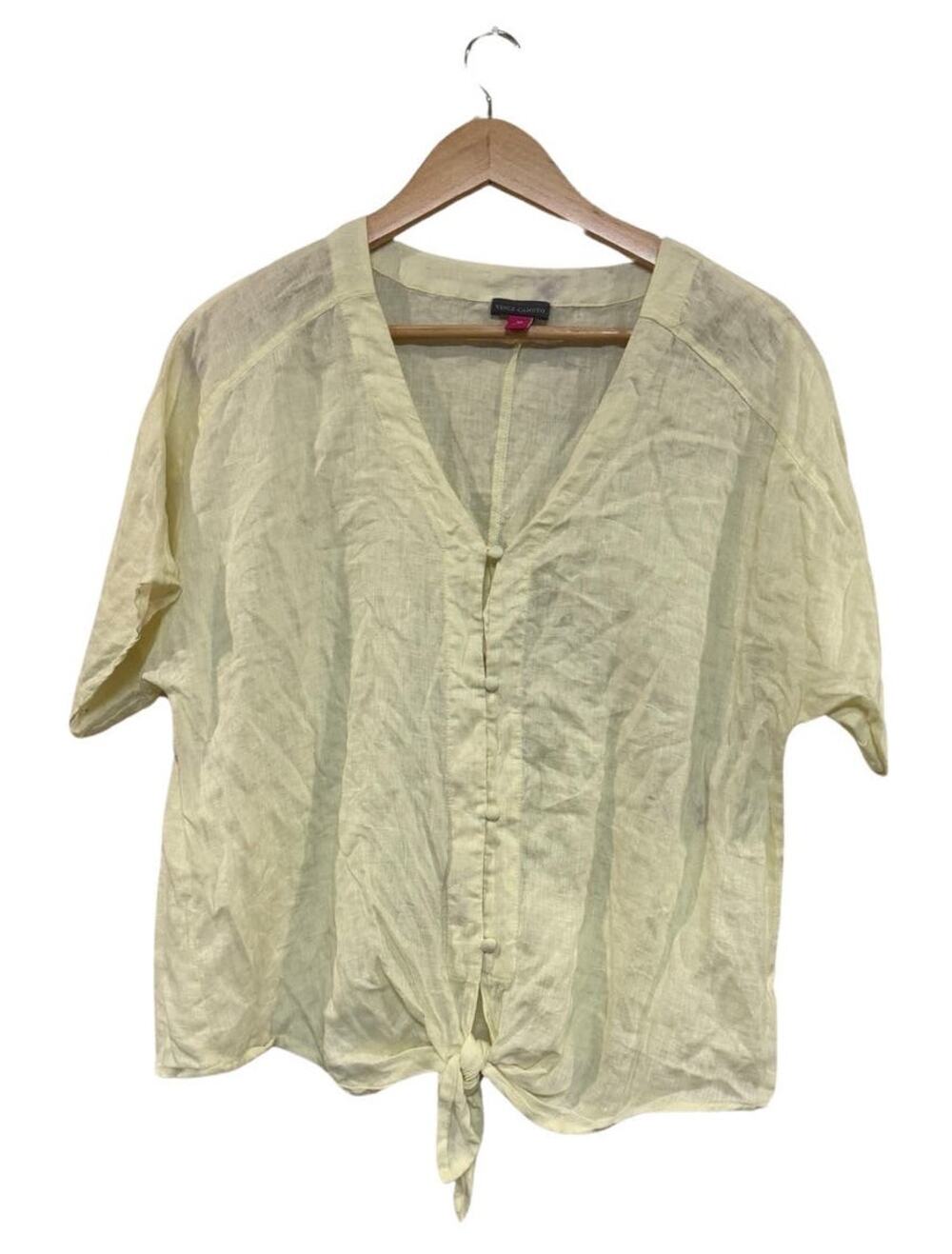 Vince Camuto yellow linen top